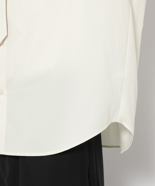 RAGEBLUE(レイジブルー)の「【LUXURY+EASY】<イージーケア>TIED UP OVERSIZED DRAPE SHIRTS/ラグイージータイ付きオーバーサイズシャツ(シャツ/ブラウス・メンズ・ブラック/パープル/ワインレッド/グレー/ホワイト・MEDIUM/SMALL/LARGE)」の15枚目の写真