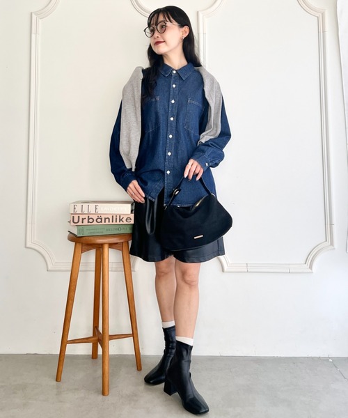 wears(ウェアーズ)の「【2サイズ展開】デニムシャツ ダブルポケット長袖シャツ(シャツ/ブラウス・レディース・ライトブルー/ブルー・M/L)」の5枚目の写真