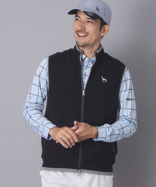 adabat(アダバット)の「防風ジャージ×ニットリバーシブルベスト(ベスト・メンズ・ダークグレー/ブルー系その他・48/46/50)」の2枚目の写真