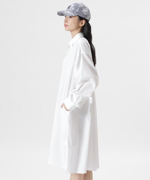 PEARLY GATES（パーリーゲイツ）の「【PEARLY GATES】強撚シアサッカーワンピース（ワンピース・レディース・ホワイト・MEDIUM）」の6枚目の写真