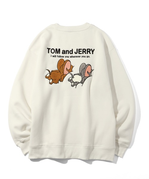Tom&Jerry(トムアンドジェリー)の「【Tom & Jerry/トム & ジェリー】アソート アートワークデザイン 裏起毛 サガラ刺繍&アップリケ クルーネック スウェット トレーナー(スウェット・メンズ・ブラック系その他/ベージュ系その他/ブラック系1/ライトグレー系1/サックスブルー系1/ホワイト系1/ブラック系その他2/ブラック系2/ライトグレー系2/サックスブルー系2/ホワイト系2/ベージュ系その他2・LL/L/M)」の2枚目の写真