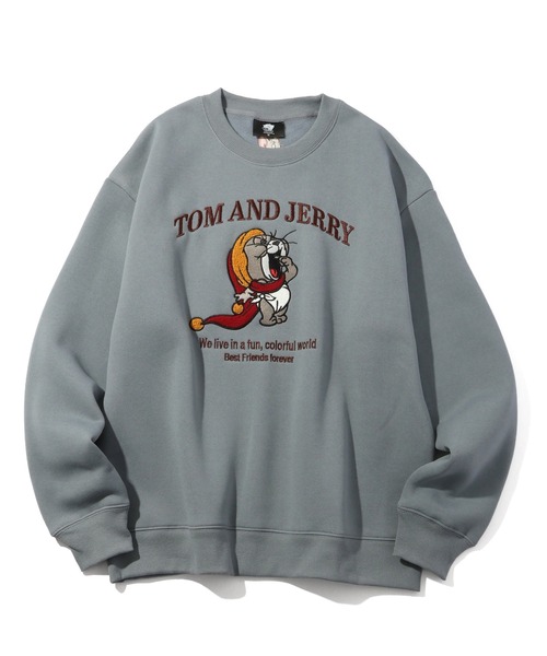 Tom&Jerry(トムアンドジェリー)の「【Tom & Jerry/トム & ジェリー】アソート アートワークデザイン 裏起毛 サガラ刺繍&アップリケ クルーネック スウェット トレーナー(スウェット・メンズ・ブラック系その他/ベージュ系その他/ブラック系1/ライトグレー系1/サックスブルー系1/ホワイト系1/ブラック系その他2/ブラック系2/ライトグレー系2/サックスブルー系2/ホワイト系2/ベージュ系その他2・LL/L/M)」の12枚目の写真