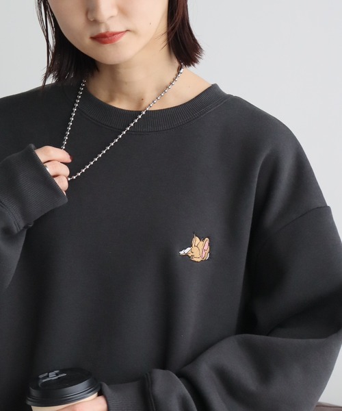 Tom&Jerry(トムアンドジェリー)の「【Tom & Jerry/トム & ジェリー】アソート アートワークデザイン 裏起毛 サガラ刺繍&アップリケ クルーネック スウェット トレーナー(スウェット・メンズ・ブラック系その他/ベージュ系その他/ブラック系1/ライトグレー系1/サックスブルー系1/ホワイト系1/ブラック系その他2/ブラック系2/ライトグレー系2/サックスブルー系2/ホワイト系2/ベージュ系その他2・LL/L/M)」の14枚目の写真