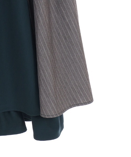 axes femme POETIQUE(アクシーズファムポエティック)の「バイカラーストライプJSK(ワンピース・レディース・ネイビー/グリーン・MEDIUM)」の20枚目の写真