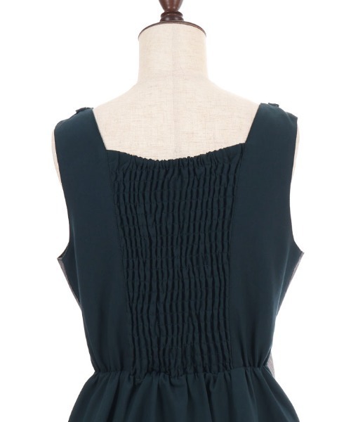 axes femme POETIQUE(アクシーズファムポエティック)の「バイカラーストライプJSK(ワンピース・レディース・ネイビー/グリーン・MEDIUM)」の22枚目の写真