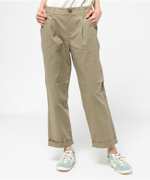 E hyphen world gallery（イーハイフンワールドギャラリー）の「Cツイルトラウザーパンツ（チノパンツ・レディース・ダークネイビー/カーキ/オフホワイト・SMALL/MEDIUM）」の2枚目の写真