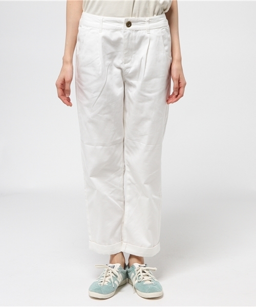 E hyphen world gallery（イーハイフンワールドギャラリー）の「Cツイルトラウザーパンツ（チノパンツ・レディース・ダークネイビー/カーキ/オフホワイト・SMALL/MEDIUM）」の8枚目の写真