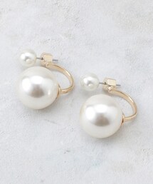 バックキャッチフェイクパールピアス