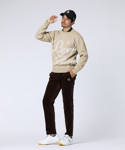 Psycho Bunny（サイコバニー）の「[GOLF]RIDGEジャガード ダイナミックロゴニット（ニット/セーター・メンズ・グレイッシュベージュ/ホワイト/ネイビー・MEDIUM/LARGE）」の13枚目の写真