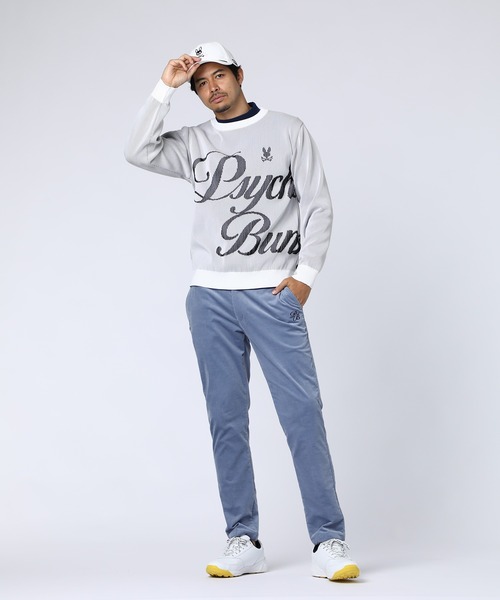 Psycho Bunny（サイコバニー）の「[GOLF]RIDGEジャガード ダイナミックロゴニット（ニット/セーター・メンズ・グレイッシュベージュ/ホワイト/ネイビー・MEDIUM/LARGE）」の6枚目の写真