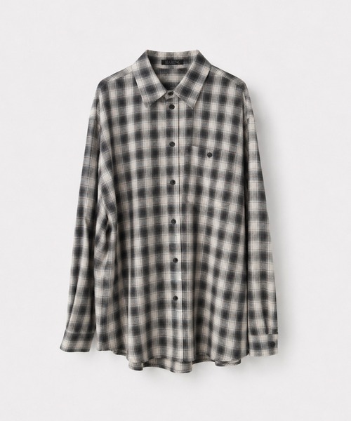 CANAL JEAN(キャナルジーン)の「HARING チェックシャツ(シャツ/ブラウス・レディース・ブラウン/ネイビー・ONE SIZE)」の1枚目の写真