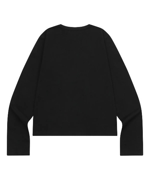 MUCENT（ムセント）の「【日本未発売/WEB限定】MUCENT(ムセント)/ラブリッツ ミニ ハート ロゴ 長袖 Tシャツ ロンT/LOVRITS MINI HEART LOGO LONG SLEEVE T（Tシャツ/カットソー・レディース・ブラック/ホワイト・FREE）」の5枚目の写真