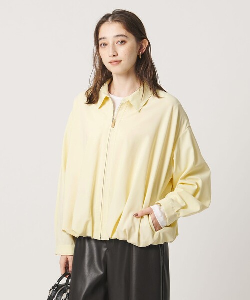 UNITED ARROWS(ユナイテッドアローズ)の「T/W ジップアップ シャツ(シャツ/ブラウス・レディース・イエロー/ネイビー/ダークブラウン・FREE)」の3枚目の写真