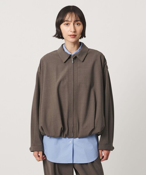 UNITED ARROWS(ユナイテッドアローズ)の「T/W ジップアップ シャツ(シャツ/ブラウス・レディース・イエロー/ネイビー/ダークブラウン・FREE)」の4枚目の写真