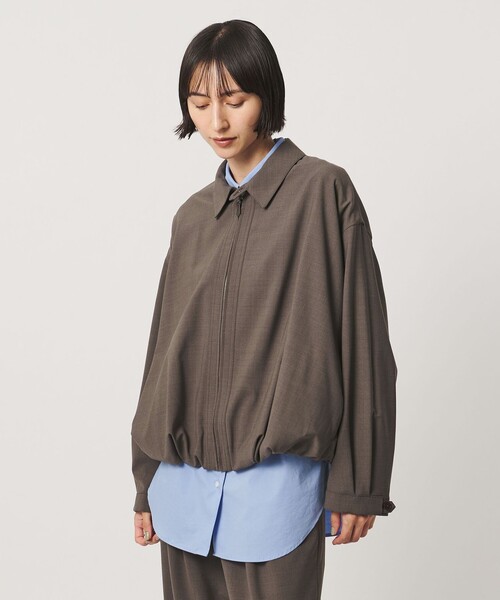 UNITED ARROWS(ユナイテッドアローズ)の「T/W ジップアップ シャツ(シャツ/ブラウス・レディース・イエロー/ネイビー/ダークブラウン・FREE)」の5枚目の写真