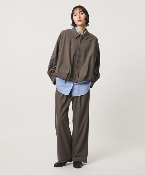 UNITED ARROWS(ユナイテッドアローズ)の「T/W ジップアップ シャツ(シャツ/ブラウス・レディース・イエロー/ネイビー/ダークブラウン・FREE)」の8枚目の写真