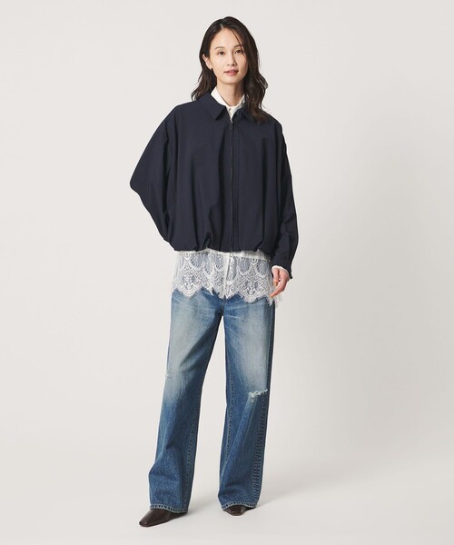 UNITED ARROWS(ユナイテッドアローズ)の「T/W ジップアップ シャツ(シャツ/ブラウス・レディース・イエロー/ネイビー/ダークブラウン・FREE)」の15枚目の写真