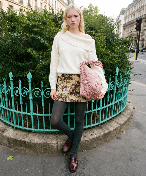 SINOON(シヌーン)の「Padded Shirring Bag (Ash Pink)(メッセンジャーバッグ・レディース・ベビーピンク・FREE)」の3枚目の写真