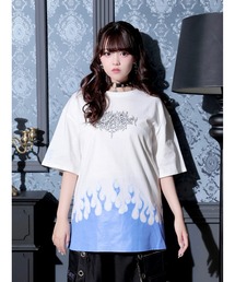 ファイヤープリントユニセックスTシャツ