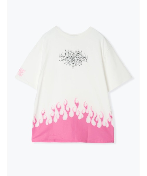 NOEMIE（ノエミー）の「ファイヤープリントユニセックスTシャツ（Tシャツ/カットソー・レディース・ピンク/ブラック/ブルー・M）」の14枚目の写真
