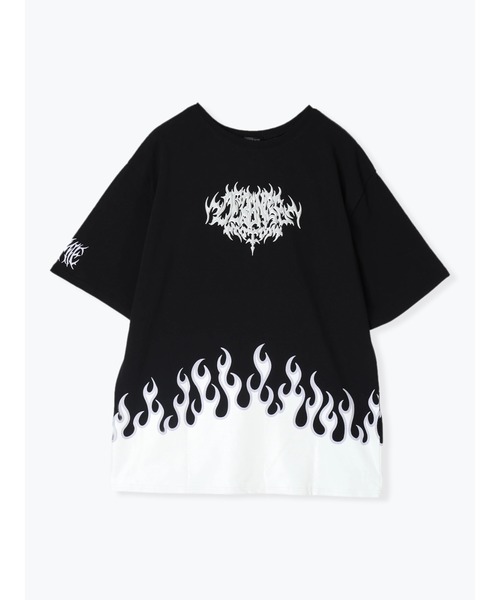 NOEMIE（ノエミー）の「ファイヤープリントユニセックスTシャツ（Tシャツ/カットソー・レディース・ピンク/ブラック/ブルー・M）」の16枚目の写真
