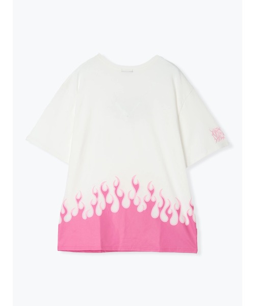 NOEMIE（ノエミー）の「ファイヤープリントユニセックスTシャツ（Tシャツ/カットソー・レディース・ピンク/ブラック/ブルー・M）」の17枚目の写真