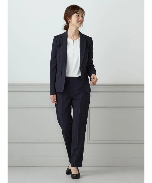 Perfect Suit FActory(パーフェクトスーツファクトリー)の「<UVカット>フロントタック ビジューブラウス(Tシャツ/カットソー・レディース・ベージュ/オフホワイト/ネイビー・S/M/L)」の11枚目の写真