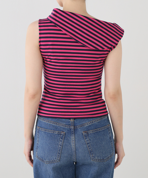 OMO(オモ)の「OMO/オモ Stripes Boatneck Top(Tシャツ/カットソー・レディース・ピンク・FREE)」の12枚目の写真