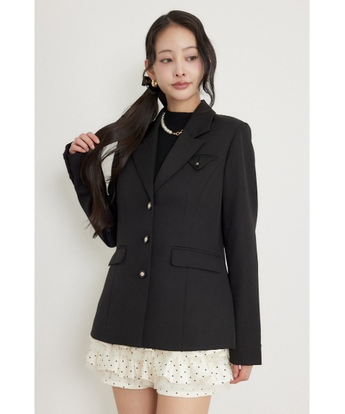 rienda（リエンダ）の「Shapelyテーラードジャケット 秋服（テーラードジャケット・レディース・ブラック/ベージュ/ブラウン・SMALL/MEDIUM）」の18枚目の写真