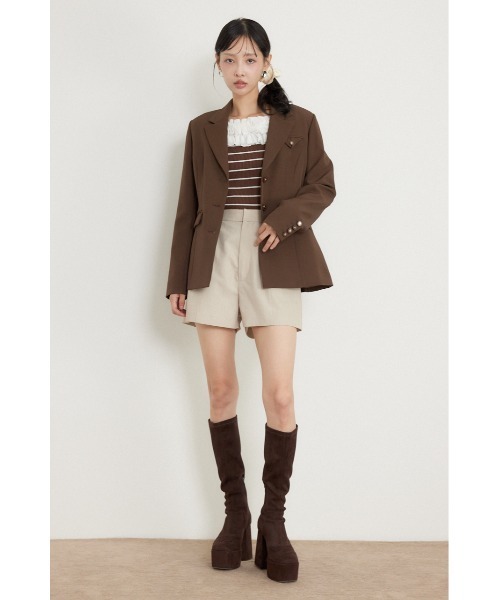 rienda（リエンダ）の「Shapelyテーラードジャケット 秋服（テーラードジャケット・レディース・ブラック/ベージュ/ブラウン・SMALL/MEDIUM）」の22枚目の写真