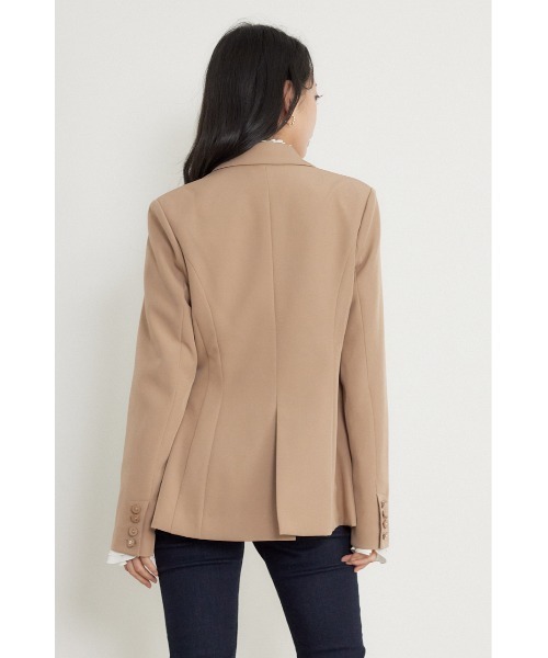rienda（リエンダ）の「Shapelyテーラードジャケット 秋服（テーラードジャケット・レディース・ブラック/ベージュ/ブラウン・SMALL/MEDIUM）」の6枚目の写真