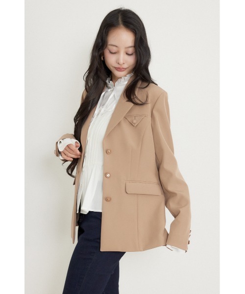rienda（リエンダ）の「Shapelyテーラードジャケット 秋服（テーラードジャケット・レディース・ブラック/ベージュ/ブラウン・SMALL/MEDIUM）」の8枚目の写真
