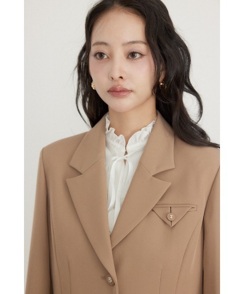 rienda（リエンダ）の「Shapelyテーラードジャケット 秋服（テーラードジャケット・レディース・ブラック/ベージュ/ブラウン・SMALL/MEDIUM）」の12枚目の写真