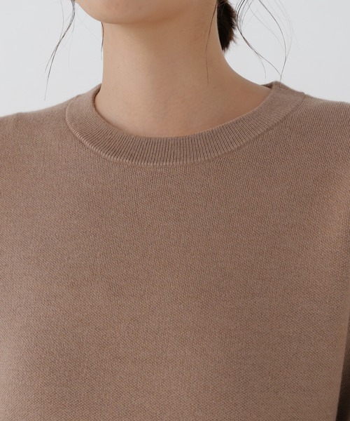 NATURAL BEAUTY BASIC（ナチュラルビューティーベーシック）の「バイカラー接結ニット（ニット/セーター・レディース・グレー系その他/ネイビー系/ベージュ系その他・FREE）」の20枚目の写真