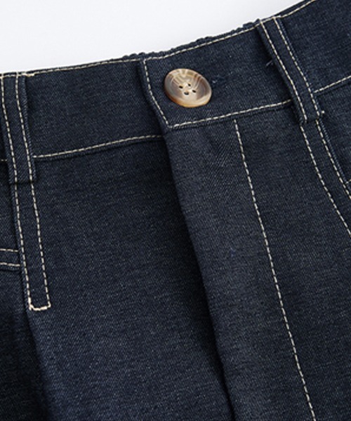 ONEP STAR（ワンピスター）の「タック入りデニムロングスカート（デニムスカート・レディース・ネイビー/ブラック・X-LARGE/LARGE/MEDIUM）」の13枚目の写真