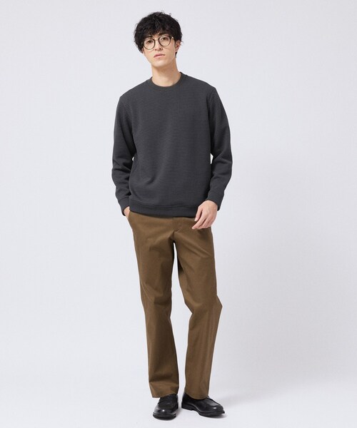 TAKEO KIKUCHI(タケオキクチ)の「ニットライクワッフル プルオーバージャージ(Tシャツ/カットソー・メンズ・ボルドー/ネイビー/チャコールグレー・02/03/04)」の21枚目の写真