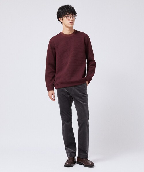 TAKEO KIKUCHI(タケオキクチ)の「ニットライクワッフル プルオーバージャージ(Tシャツ/カットソー・メンズ・ボルドー/ネイビー/チャコールグレー・02/03/04)」の14枚目の写真