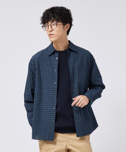 TAKEO KIKUCHI(タケオキクチ)の「ニットライクワッフル プルオーバージャージ(Tシャツ/カットソー・メンズ・ボルドー/ネイビー/チャコールグレー・02/03/04)」の6枚目の写真