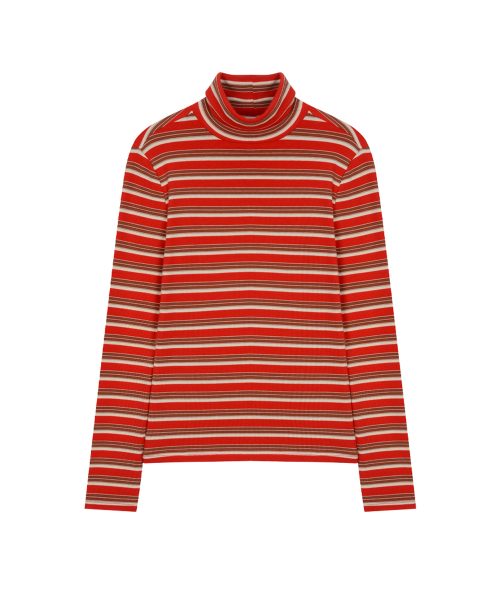 NITINA（ニティナ）の「ストライプ ベーシック Tシャツ RD/ST（Tシャツ/カットソー・レディース・レッド・SMALL/MEDIUM）」の7枚目の写真