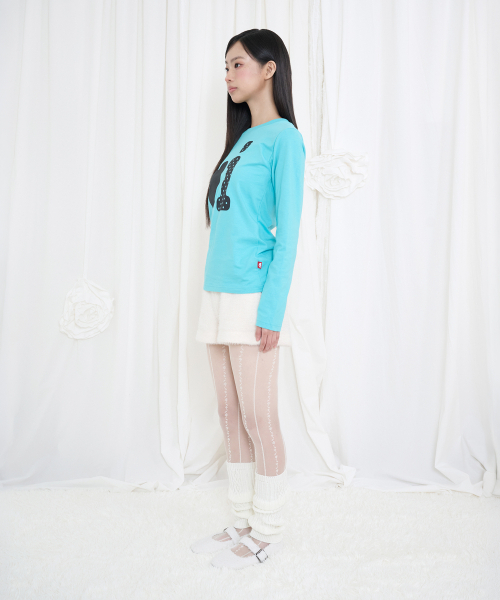 Video Jockey（ビデオジョッキー）の「ビビ LS Tシャツ [ミントブルー]（Tシャツ/カットソー・レディース・ミント・MEDIUM/SMALL）」の2枚目の写真