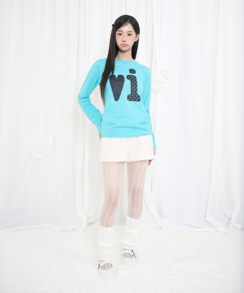 Video Jockey（ビデオジョッキー）の「ビビ LS Tシャツ [ミントブルー]（Tシャツ/カットソー・レディース・ミント・MEDIUM/SMALL）」の3枚目の写真