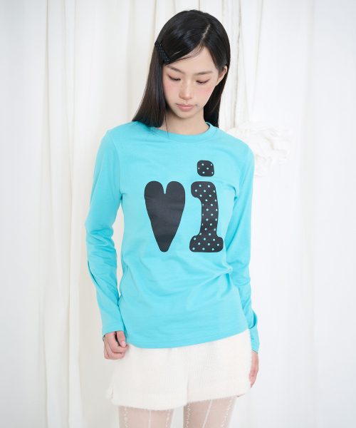 Video Jockey（ビデオジョッキー）の「ビビ LS Tシャツ [ミントブルー]（Tシャツ/カットソー・レディース・ミント・MEDIUM/SMALL）」の4枚目の写真