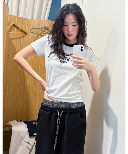 HAVISM(ヘビズム)の「LLF NECK S/S TEE(MELANGE WHITE)(Tシャツ/カットソー・レディース・その他・LARGE/SMALL)」の1枚目の写真
