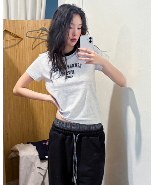 HAVISM(ヘビズム)の「LLF NECK S/S TEE(MELANGE WHITE)(Tシャツ/カットソー・レディース・その他・LARGE/SMALL)」の2枚目の写真