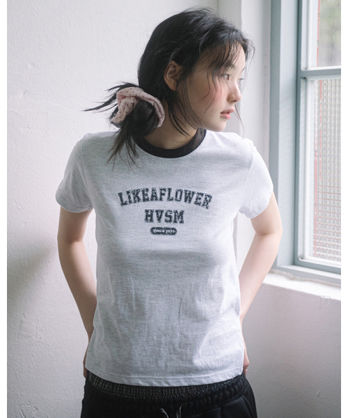 HAVISM(ヘビズム)の「LLF NECK S/S TEE(MELANGE WHITE)(Tシャツ/カットソー・レディース・その他・LARGE/SMALL)」の3枚目の写真