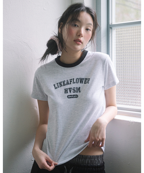 HAVISM(ヘビズム)の「LLF NECK S/S TEE(MELANGE WHITE)(Tシャツ/カットソー・レディース・その他・LARGE/SMALL)」の4枚目の写真