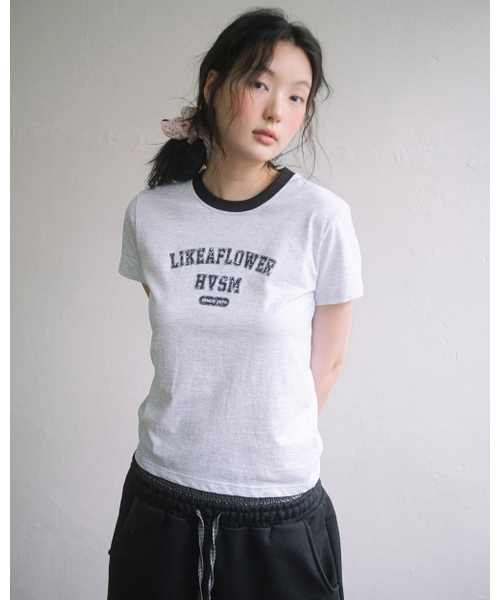 HAVISM(ヘビズム)の「LLF NECK S/S TEE(MELANGE WHITE)(Tシャツ/カットソー・レディース・その他・LARGE/SMALL)」の5枚目の写真