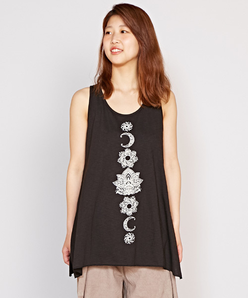 チャイハネ（チャイハネ）の「【チャイハネ】yul サマーナヨガチュニック（タンクトップ・レディース・ホワイト/グリーン/ブラック/パープル/イエロー・FREE）」の3枚目の写真