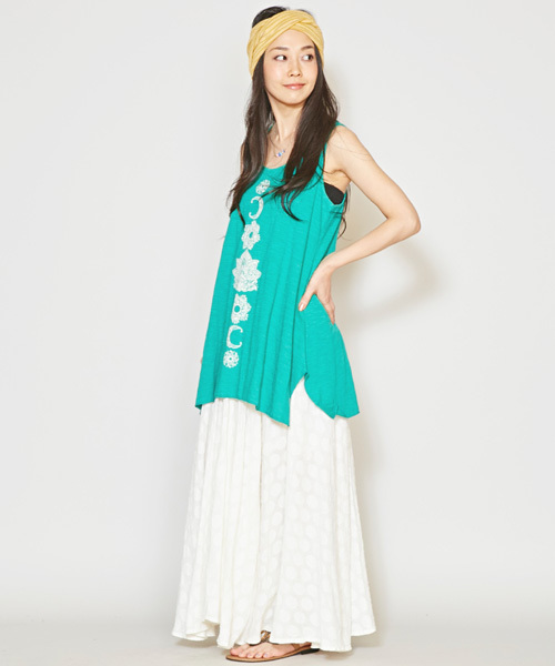 チャイハネ（チャイハネ）の「【チャイハネ】yul サマーナヨガチュニック（タンクトップ・レディース・ホワイト/グリーン/ブラック/パープル/イエロー・FREE）」の16枚目の写真