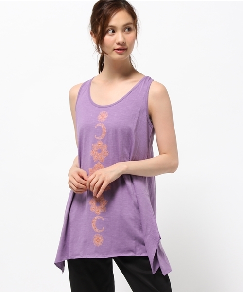 チャイハネ（チャイハネ）の「【チャイハネ】yul サマーナヨガチュニック（タンクトップ・レディース・ホワイト/グリーン/ブラック/パープル/イエロー・FREE）」の8枚目の写真